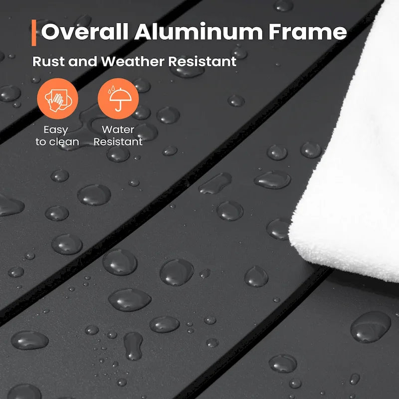 Pellebant Outdoor Stackable Aluminum Dining Chairs - 15.2 in W * 17.3 in D * 32.2 in H