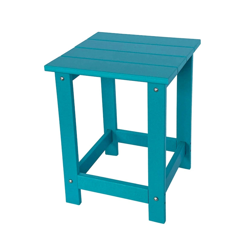 Mason Poly Resin Eco-Friendly All-Weather Square Patio Side Table