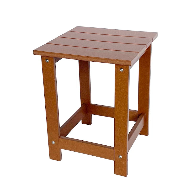 Mason Poly Resin Eco-Friendly All-Weather Square Patio Side Table