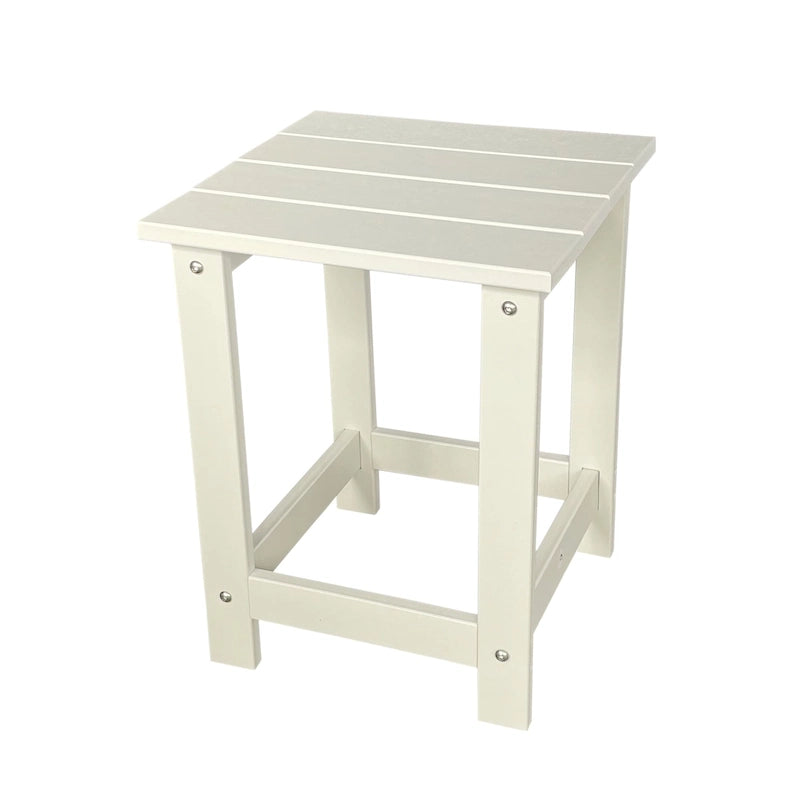 Mason Poly Resin Eco-Friendly All-Weather Square Patio Side Table