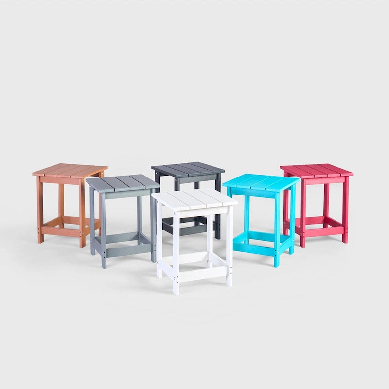 Mason Poly Resin Eco-Friendly All-Weather Square Patio Side Table