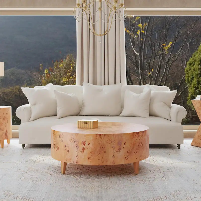 Billie Round Burl Coffee Table