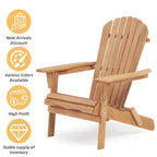 Outdoor Wooden Folding Adirondack Chair Set of 2