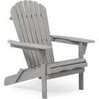Outdoor Wooden Folding Adirondack Chair Set of 2