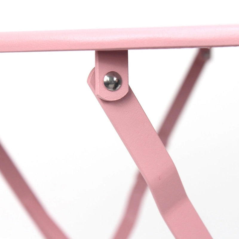 3 Pieces Patio Bistro Balcony Metail Chair Table Set