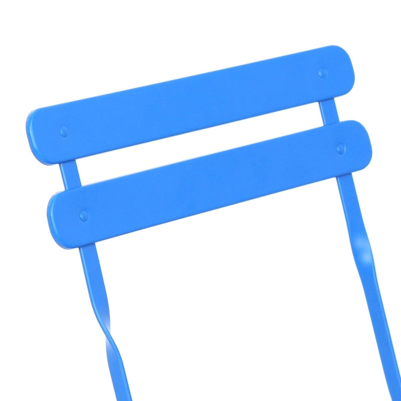 3 Pieces Patio Bistro Balcony Metail Chair Table Set