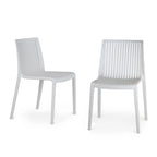WRGHOME Modern Stacking Patio Dining Side Chair Indoor/Outdoor (Set of 2) - 32.28 H X 21.26 W X 22.04 D