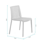 WRGHOME Modern Stacking Patio Dining Side Chair Indoor/Outdoor (Set of 2) - 32.28 H X 21.26 W X 22.04 D