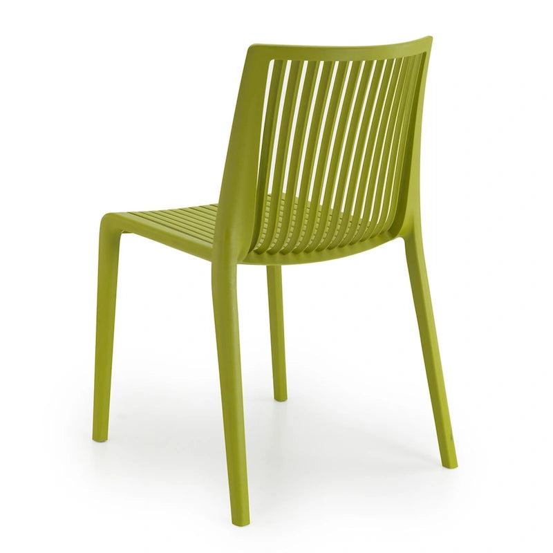 WRGHOME Modern Stacking Patio Dining Side Chair Indoor/Outdoor (Set of 2) - 32.28 H X 21.26 W X 22.04 D