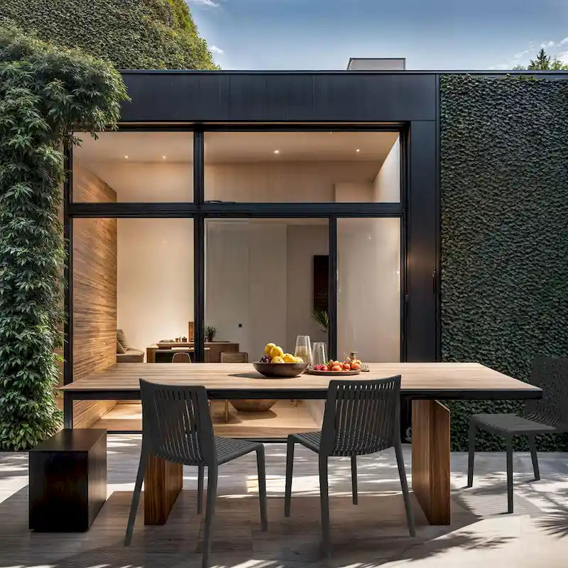 WRGHOME Modern Stacking Patio Dining Side Chair Indoor/Outdoor (Set of 2) - 32.28 H X 21.26 W X 22.04 D