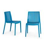 WRGHOME Modern Stacking Patio Dining Side Chair Indoor/Outdoor (Set of 2) - 32.28 H X 21.26 W X 22.04 D