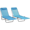 2 Piece Folding Chaise Lounge Chairs, Pool Sun Tanning Chairs, Outdoor Lounge Chairs