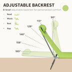 2 Piece Folding Chaise Lounge Chairs, Pool Sun Tanning Chairs, Outdoor Lounge Chairs