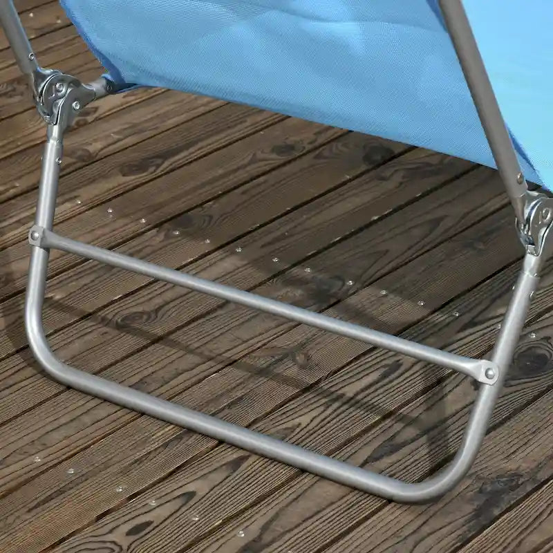 2 Piece Folding Chaise Lounge Chairs, Pool Sun Tanning Chairs, Outdoor Lounge Chairs