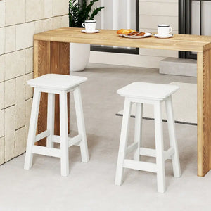 Polytrends Laguna Hdpe All Weather Outdoor Patio 24 Square Counter Stool (Set Of 2)