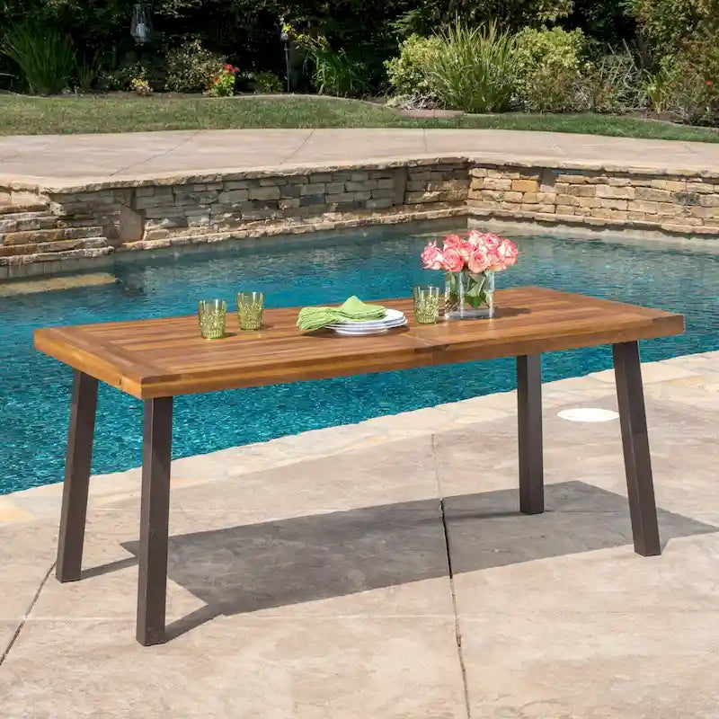 Outdoor Wooden Dining Table - 69.00 L x 32.25 W x 29.50 H
