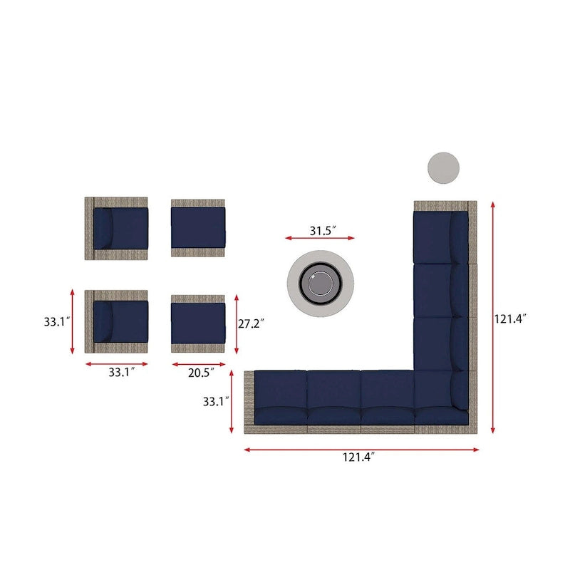 Vantura 13-Piece Fire Seating Set