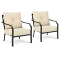 2 PCS Patio Chairs Outdoor Armchairs Bistro Dining Chairs Lawn Chairs