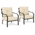 2 PCS Patio Chairs Outdoor Armchairs Bistro Dining Chairs Lawn Chairs