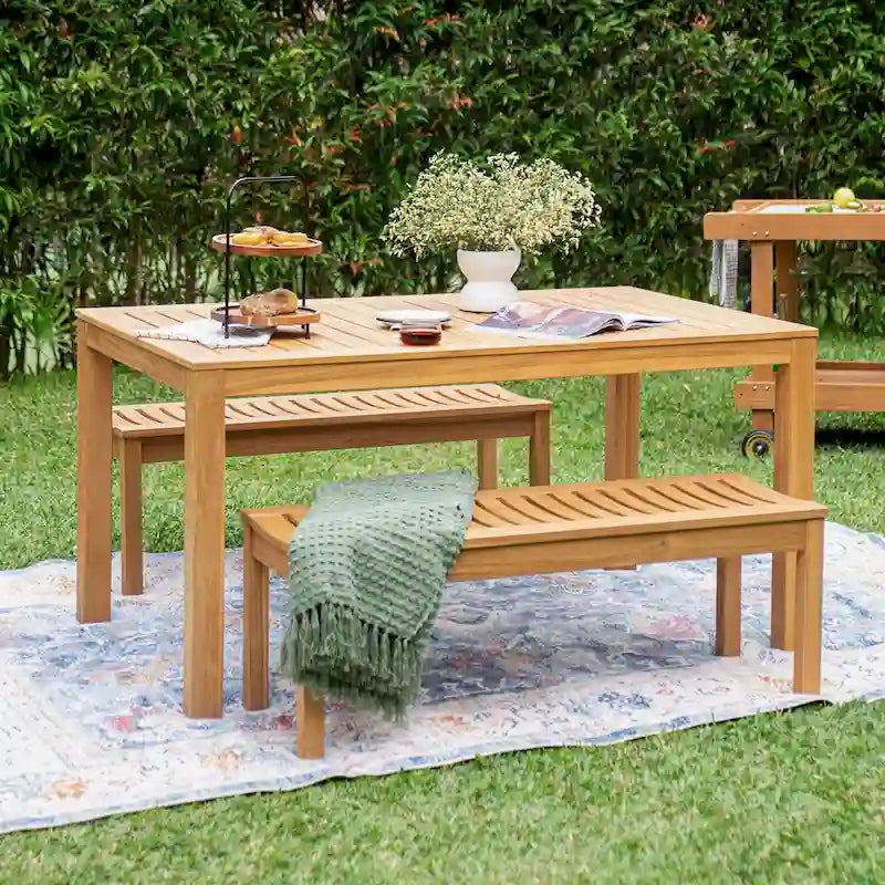 Cambridge Casual Paxton Teak Wood Outdoor Dining Table