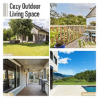 2 Person Outdoor Patio Double Egg Chair with Ottoman - Dark Grey