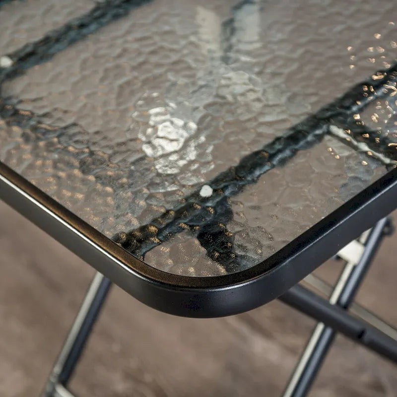 Furniture of America Tway 3-Piece Reclining Metal Conversation Set with Tufted Cushions