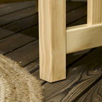 2 Piece Patio Furniture Set, Wood Outdoor Patio Chair with Ottoman, Cushioned Outdoor Lounge Chair, Sofa Chair with Footrest