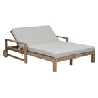 1-Piece Farmhouse-styled Wooden Outdoor Sunbed