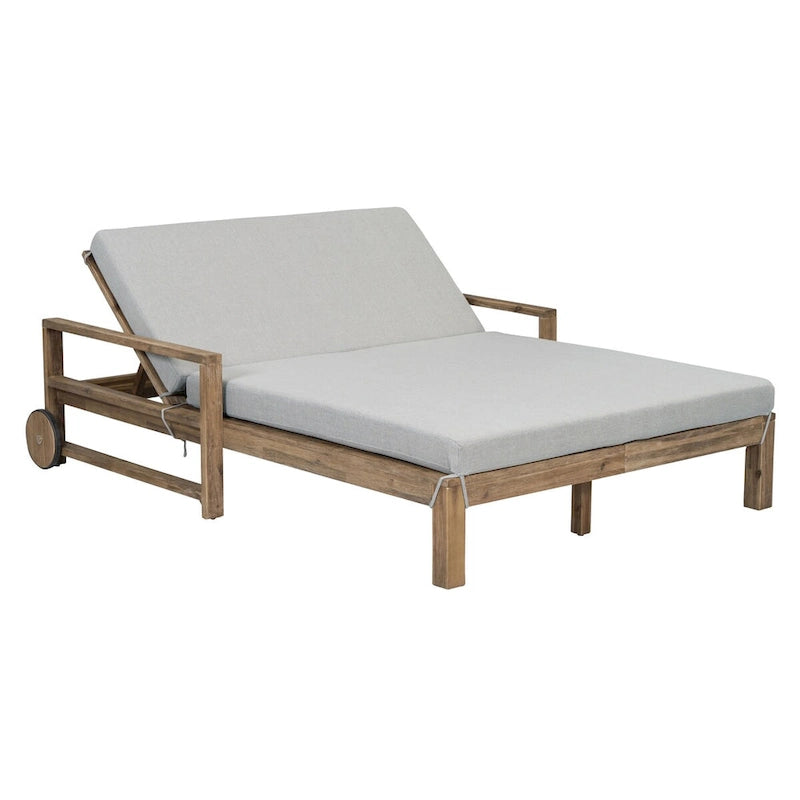Bain de soleil d'extérieur monobloc en bois de style campagnard