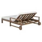 1-Piece Farmhouse-styled Wooden Outdoor Sunbed