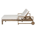 1-Piece Farmhouse-styled Wooden Outdoor Sunbed