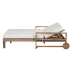 1-Piece Farmhouse-styled Wooden Outdoor Sunbed