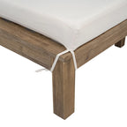 1-Piece Farmhouse-styled Wooden Outdoor Sunbed