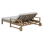 1-Piece Farmhouse-styled Wooden Outdoor Sunbed