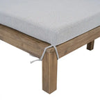 1-Piece Farmhouse-styled Wooden Outdoor Sunbed