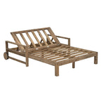 1-Piece Farmhouse-styled Wooden Outdoor Sunbed