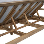 1-Piece Farmhouse-styled Wooden Outdoor Sunbed