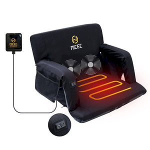 Heated Massage Stadium Seats, Floor Chair, Bleacher Chairs, Reclining Waterproof Cushion