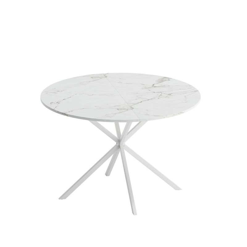 47.24 Modern Cross Leg Round Dining Table