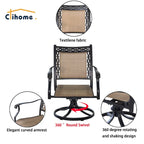 3 Piece Outdoor Cast Aluminum Dining Set with 2 Dining Chairs