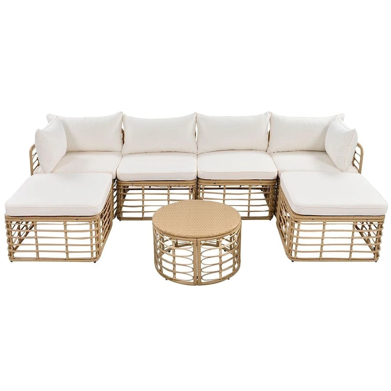 7 PCS Outdoor Patio Furniture Set for 6