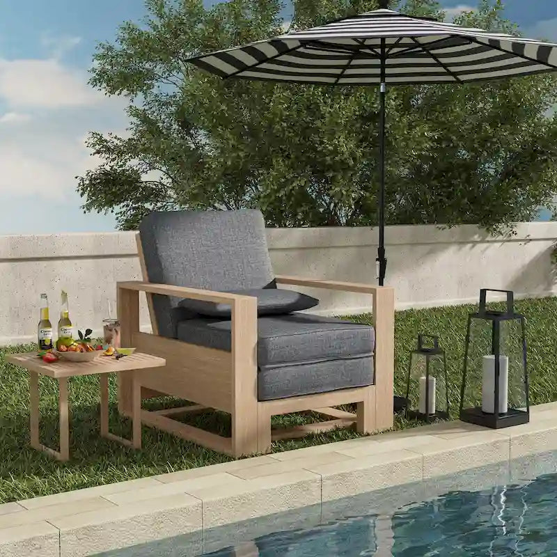 Modern Valentino Outdoor Chaise Lounge by HULALA HOME