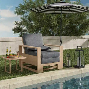 Modern Valentino Outdoor Chaise Lounge by HULALA HOME