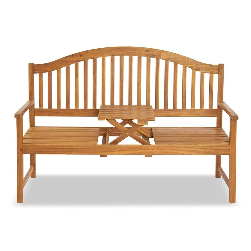 59 In Acacia Bench with Lift Table - N/A