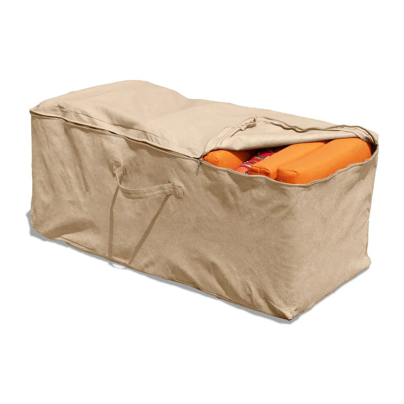 Budge StormBlock Savanna Patio Cushion Storage Bag Tan - 22H x 48W x 18Deep