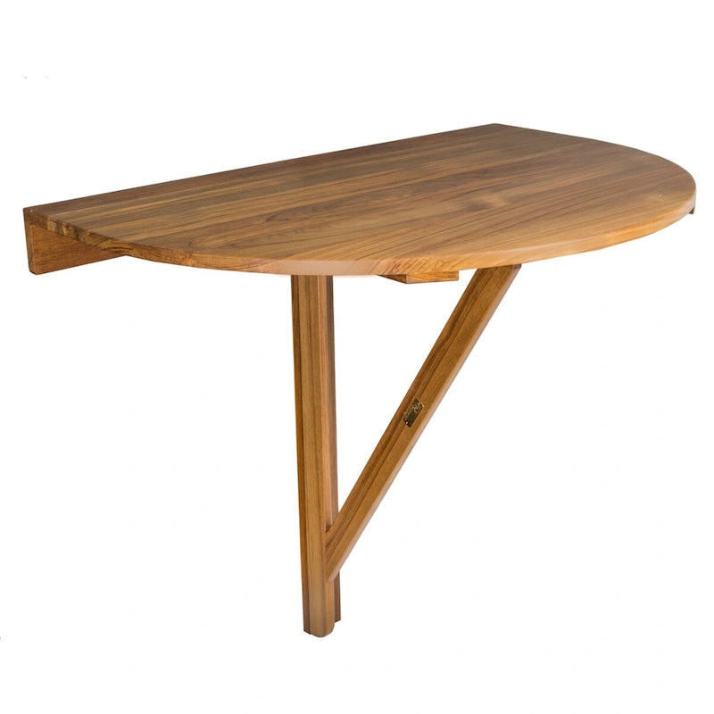 Teak Drop Leaf Balcony Table - 31-3/4 H x 34-1/2 L x 24 W