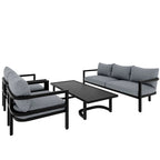Light Gray Multi-person Outdoor Steel Sofa Set
