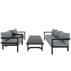 Light Gray Multi-person Outdoor Steel Sofa Set
