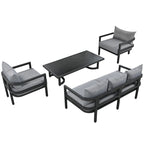 Light Gray Multi-person Outdoor Steel Sofa Set
