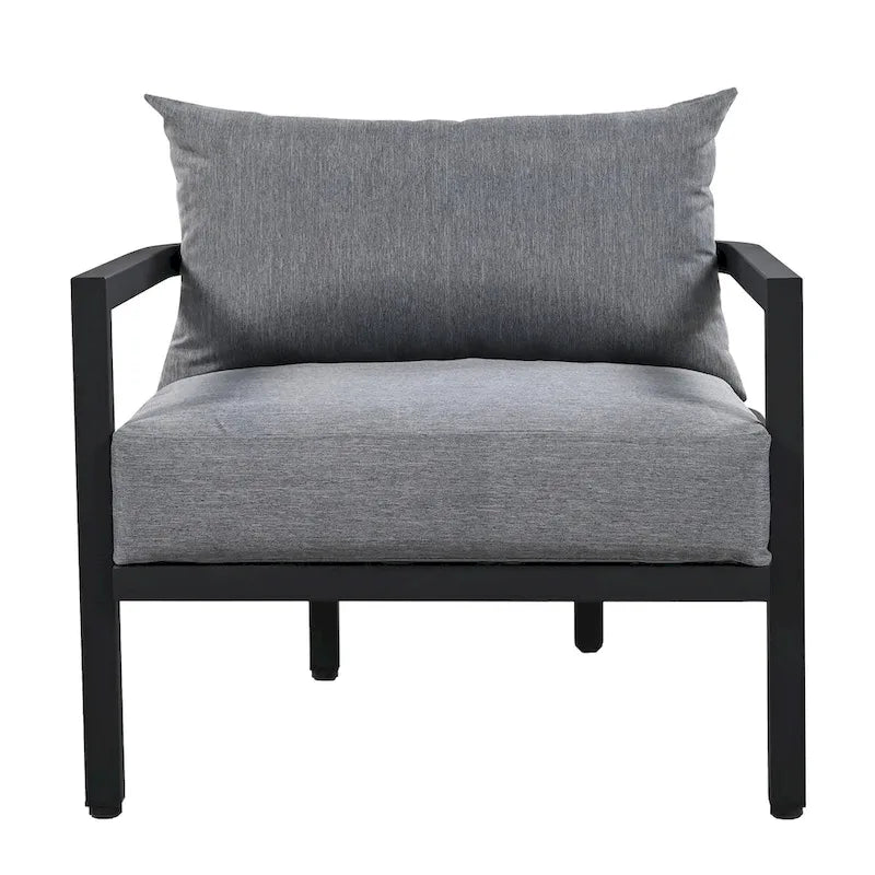 Light Gray Multi-person Outdoor Steel Sofa Set